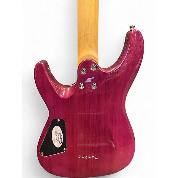 Used Schecter Guitar Research C6 Plus Magenta Solid Body Electric Guitar