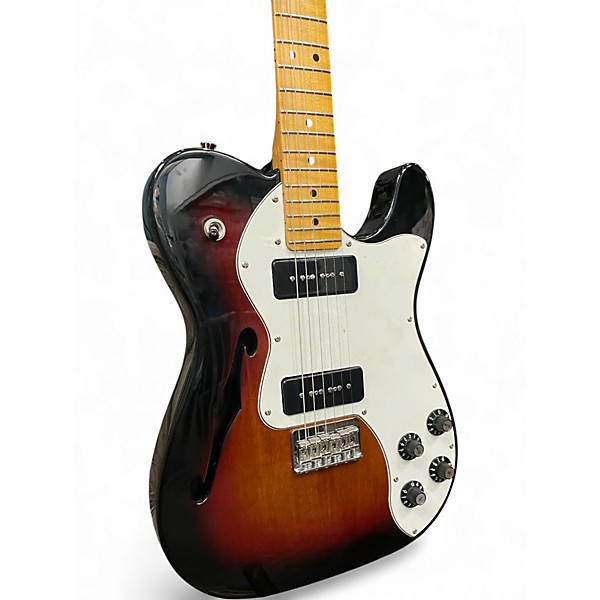 Used Fender Modern Player Telecaster Thinline Deluxe Sunburst Hollow Body Electric Guitar