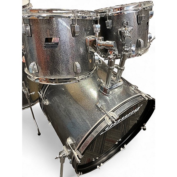Used Ludwig 5 Piece Backbeat Silver Sparkle Drum Kit