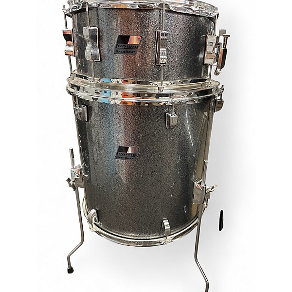 Used Ludwig 5 Piece Backbeat Silver Sparkle Drum Kit