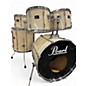 Used Pearl 5 Piece Export Antique White Drum Kit thumbnail