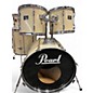 Used Pearl 5 Piece Export Antique White Drum Kit