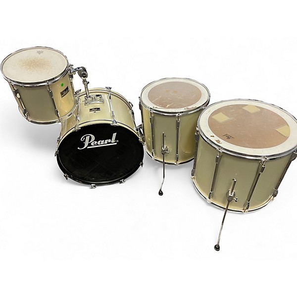 Used Pearl 4 Piece Export Pearl White Drum Kit