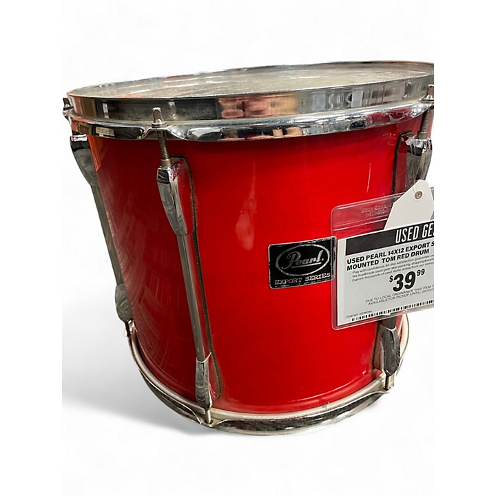 Used Pearl 14X12 Export Series Mounted Tom Red Drum Red 86