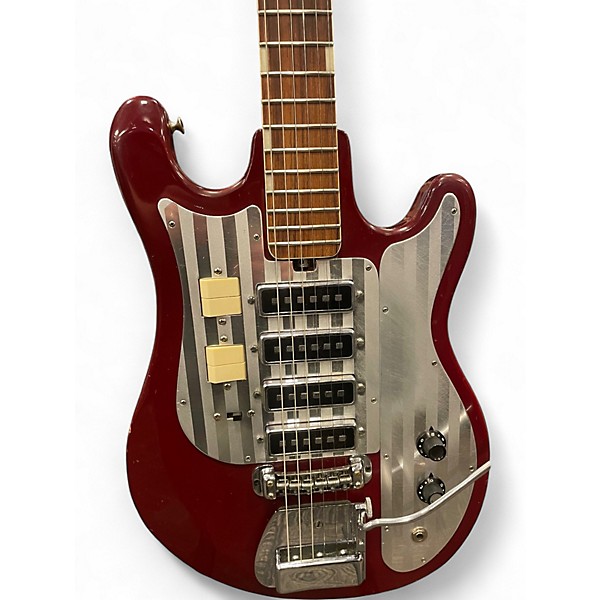 Vintage 1960s Teisco WG-4L Red Solid Body Electric Guitar