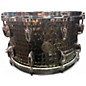 Used Gretsch Drums 14in Hammered Steel Snare 14x8 Black Steel Drum