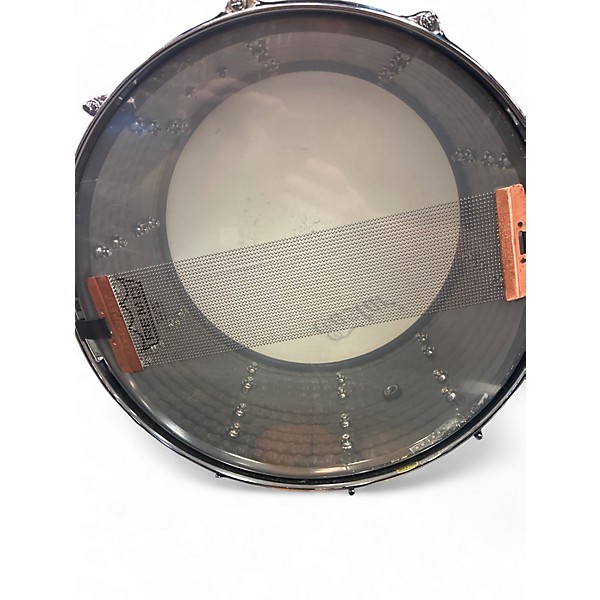 Used Gretsch Drums 14in Hammered Steel Snare 14x8 Black Steel Drum