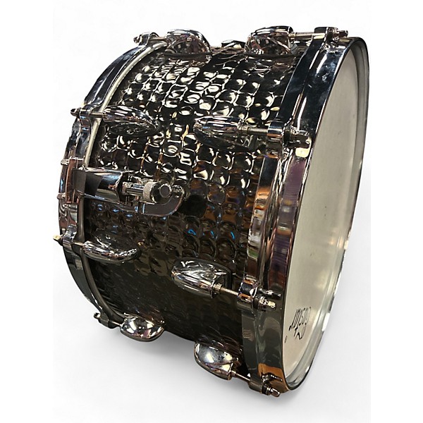 Used Gretsch Drums 14in Hammered Steel Snare 14x8 Black Steel Drum