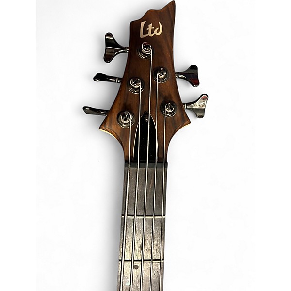 Used ESP LTD F5E 5 String Natural Electric Bass Guitar