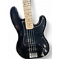 Used Squier Percussion bass Black Electric Bass Guitar