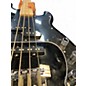 Used Squier Percussion bass Black Electric Bass Guitar