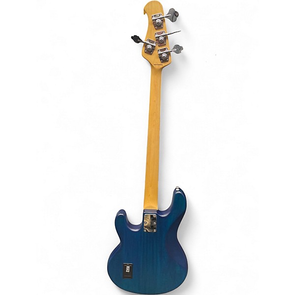 Used Sterling by Music Man Sub 4 Blue Electric Bass Guitar