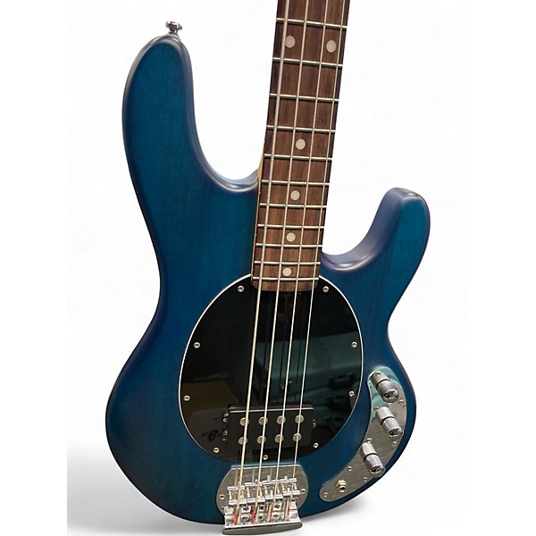 Used Sterling by Music Man Sub 4 Blue Electric Bass Guitar