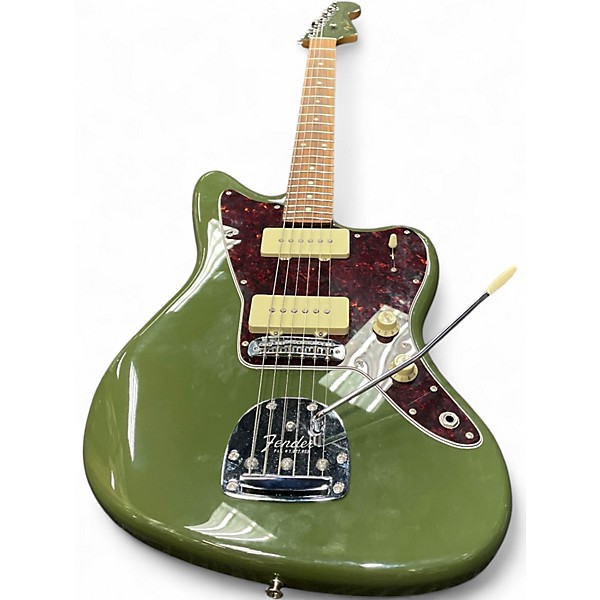 Used 2021 Fender Jazzmaster Olive Green  Solid Body Electric Guitar