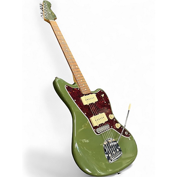 Used 2021 Fender Jazzmaster Olive Green  Solid Body Electric Guitar