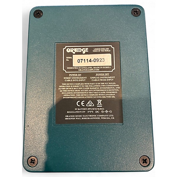 Used Orange Amplifiers Fur Coat Fuzz Effect Pedal