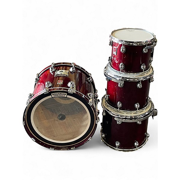 Used Premier 4 Piece Genista Birch Damask Red Drum Kit