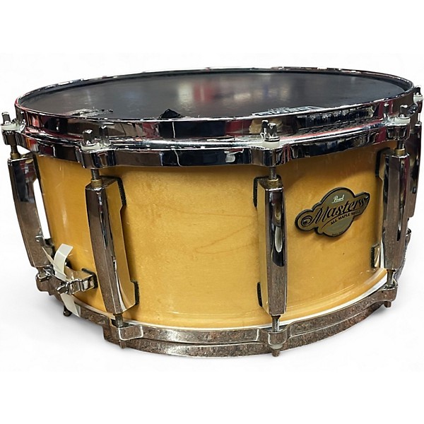 Used Pearl 6.5X14 Masters Studio Snare Natural Drum