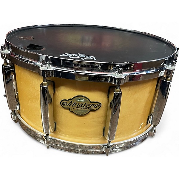 Used Pearl 6.5X14 Masters Studio Snare Natural Drum