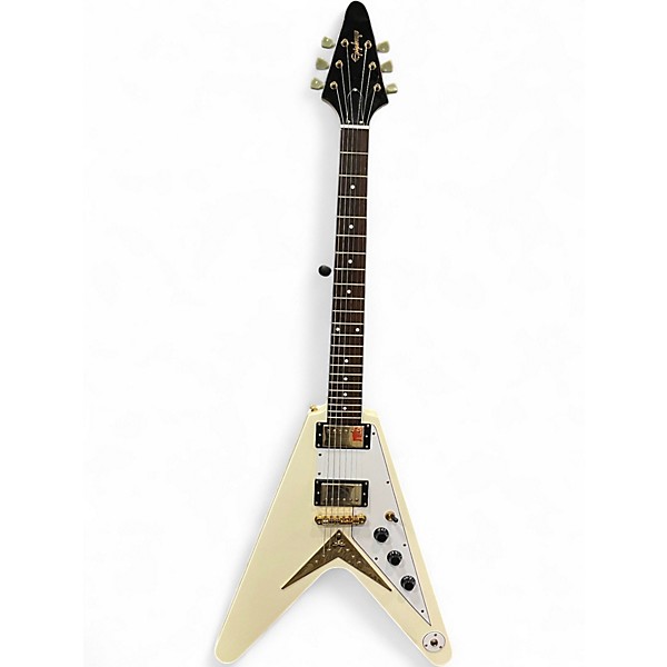 Used Epiphone 1958 Korina Flying V Alpine White Solid Body Electric Guitar