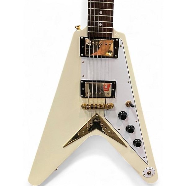 Used Epiphone 1958 Korina Flying V Alpine White Solid Body Electric Guitar