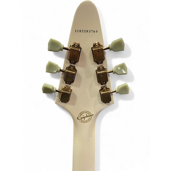 Used Epiphone 1958 Korina Flying V Alpine White Solid Body Electric Guitar