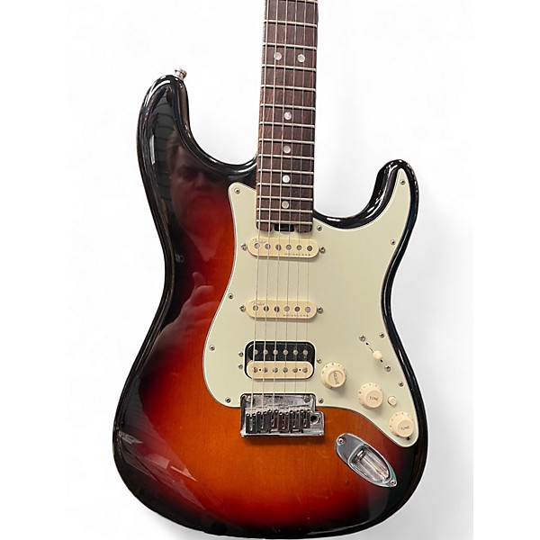 Used Fender American Elite Stratocaster HSS Shawbucker 2 Tone Sunburst Solid Body Electric Guitar