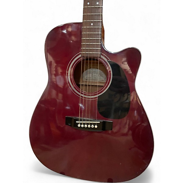 Used Takamine EG330-RC Maroon Acoustic Electric Guitar