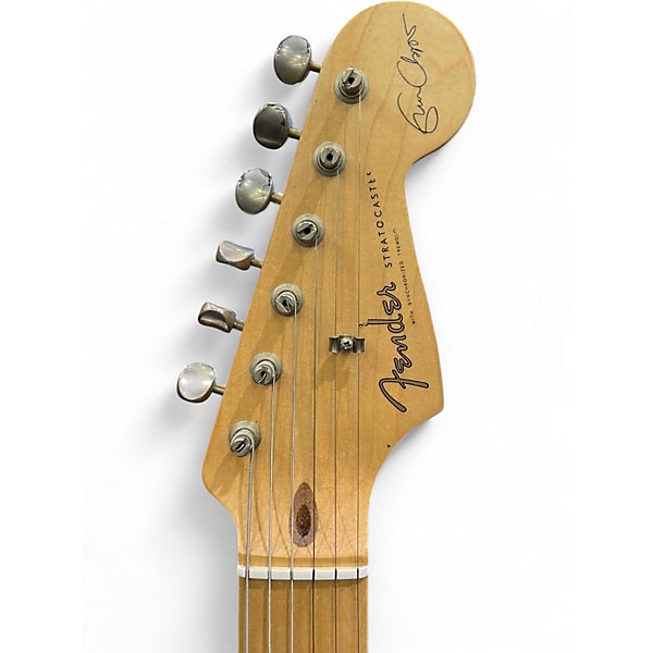 Used 2013 Fender Artist Series Eric Clapton Stratocaster Aged Olympic White Solid Body Electric Guitar