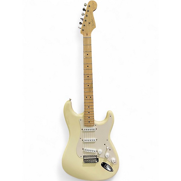 Used 2013 Fender Artist Series Eric Clapton Stratocaster Aged Olympic White Solid Body Electric Guitar
