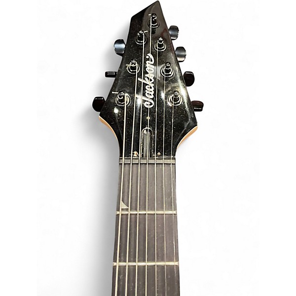 Used Jackson JS22-7 Dinky 7 String Black Solid Body Electric Guitar