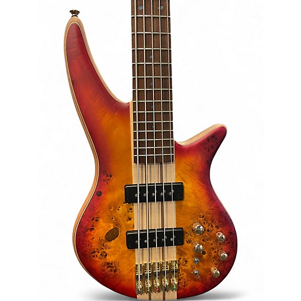 Used Jackson Pro Series Spectra Bass SB T Orange Electric Bass Guitar