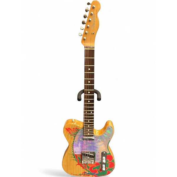 Used Fender Jimmy Page Dragon Art Telecaster Natural Solid Body Electric Guitar