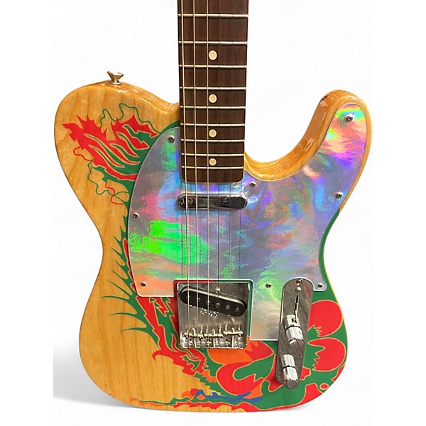 Used Fender Jimmy Page Dragon Art Telecaster Natural Solid Body Electric Guitar
