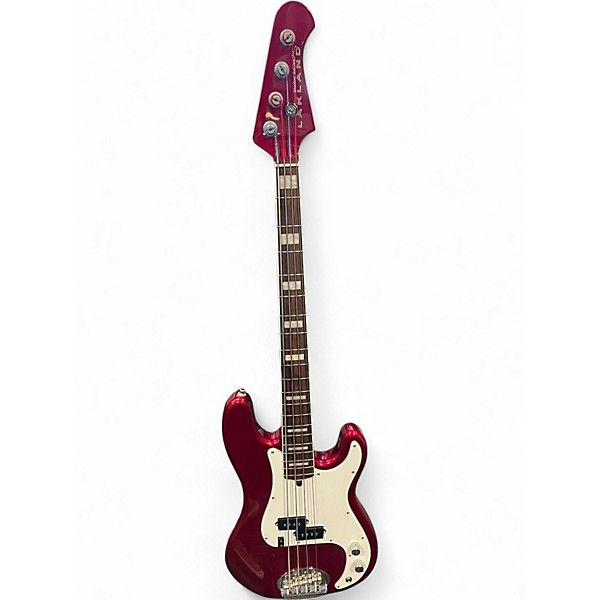 Used Lakland 44-64 Skyline Series Duck Dunn Custom Candy Apple Red Metallic Electric Bass Guitar