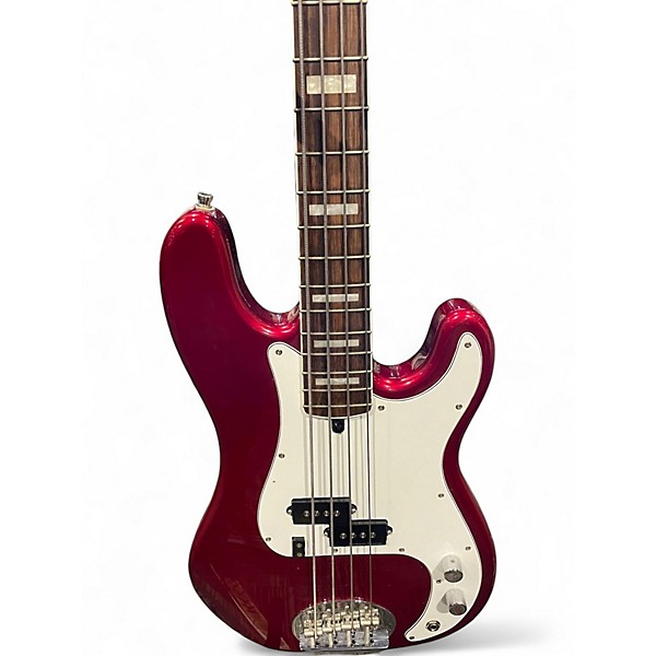 Used Lakland 44-64 Skyline Series Duck Dunn Custom Candy Apple Red Metallic Electric Bass Guitar