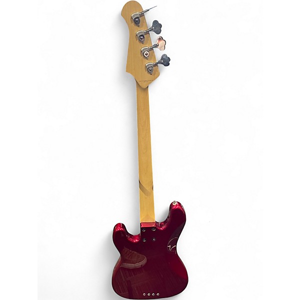 Used Lakland 44-64 Skyline Series Duck Dunn Custom Candy Apple Red Metallic Electric Bass Guitar