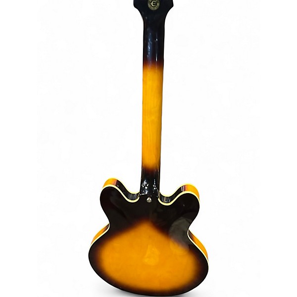 Used Epiphone Dot Deluxe Flametop Vintage Sunburst Hollow Body Electric Guitar