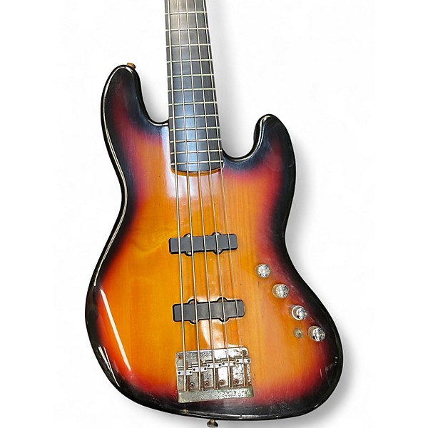Used Squier Affinity Jazz Bass V 5 String 2 Color Sunburst Electric Bass Guitar