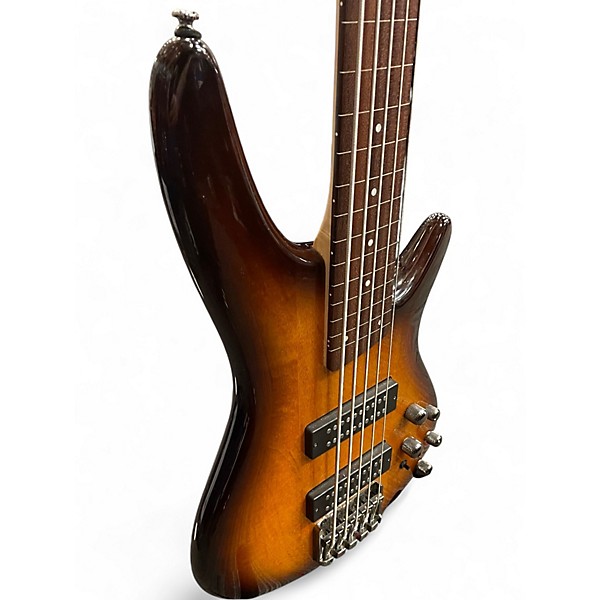 Used Ibanez SR375F 5 String sunburst Electric Bass Guitar