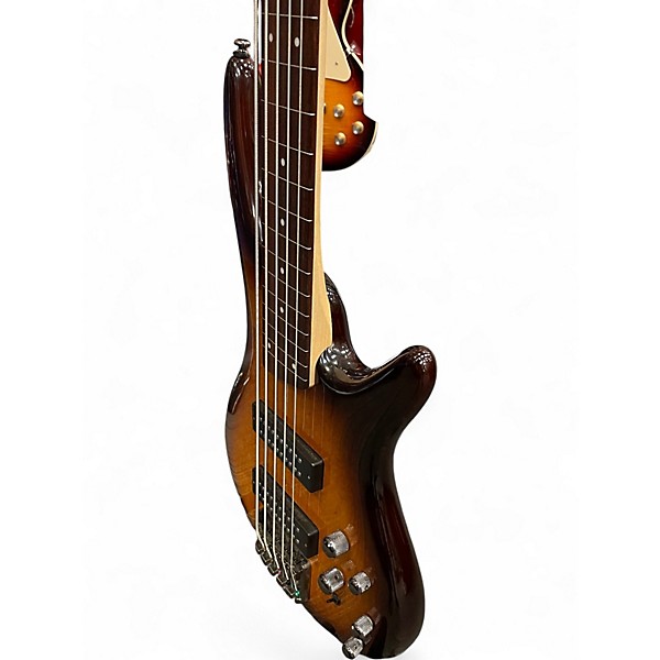 Used Ibanez SR375F 5 String sunburst Electric Bass Guitar