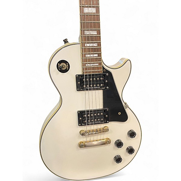 Used Epiphone Les Paul Custom Olympic White Solid Body Electric Guitar