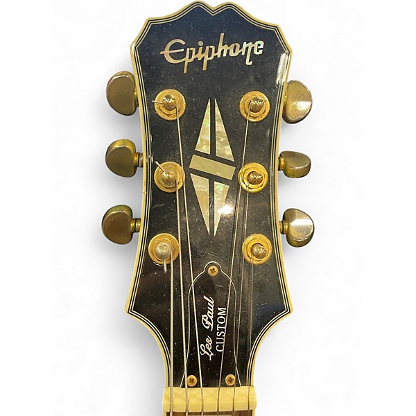 Used Epiphone Les Paul Custom Olympic White Solid Body Electric Guitar