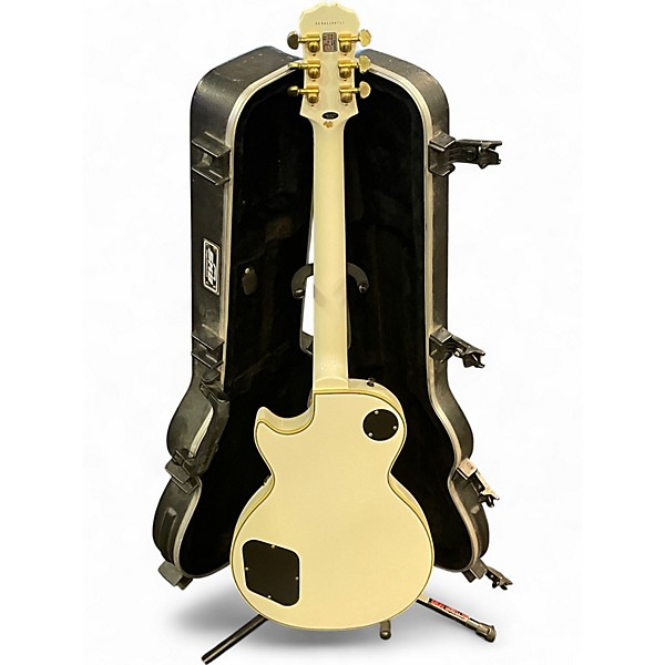 Used Epiphone Les Paul Custom Olympic White Solid Body Electric Guitar