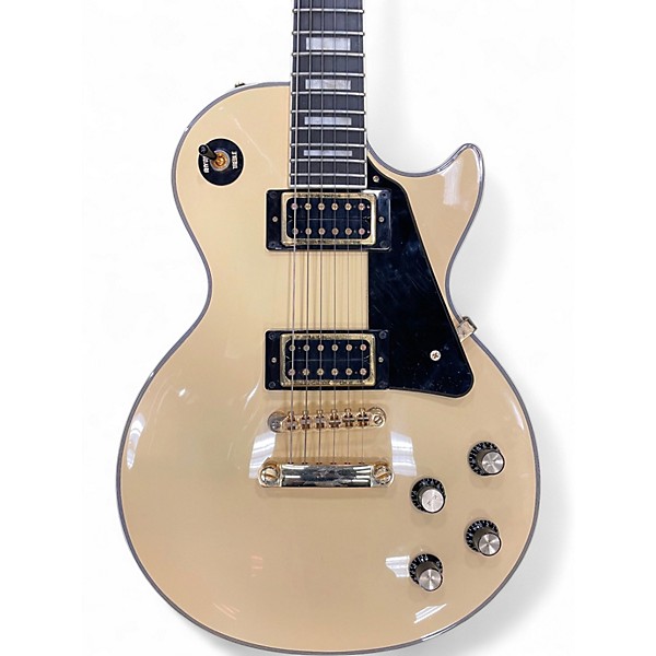 Used Epiphone Les Paul Custom Antique Ivory Solid Body Electric Guitar