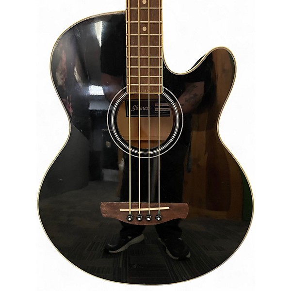 Used Ibanez AEB5E Black Acoustic Bass Guitar