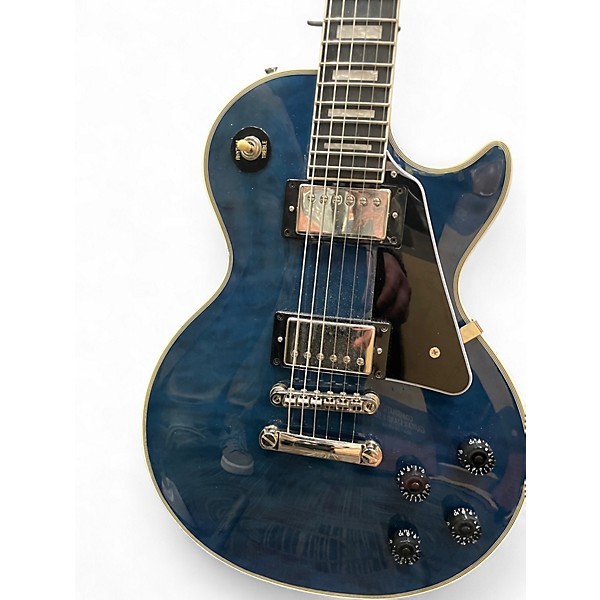 Used Epiphone Les Paul Custom Ocean Blue Solid Body Electric Guitar