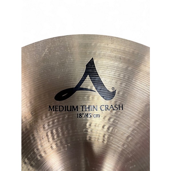 Used Zildjian 18in A Series Medium Thin Crash Cymbal
