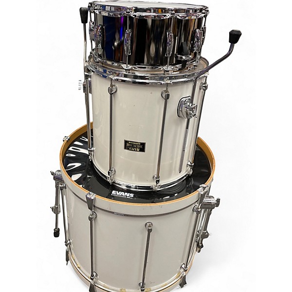 Used 1990s Mapex 5 Piece Mars Pro Series Double Kick Olympic White Drum Kit