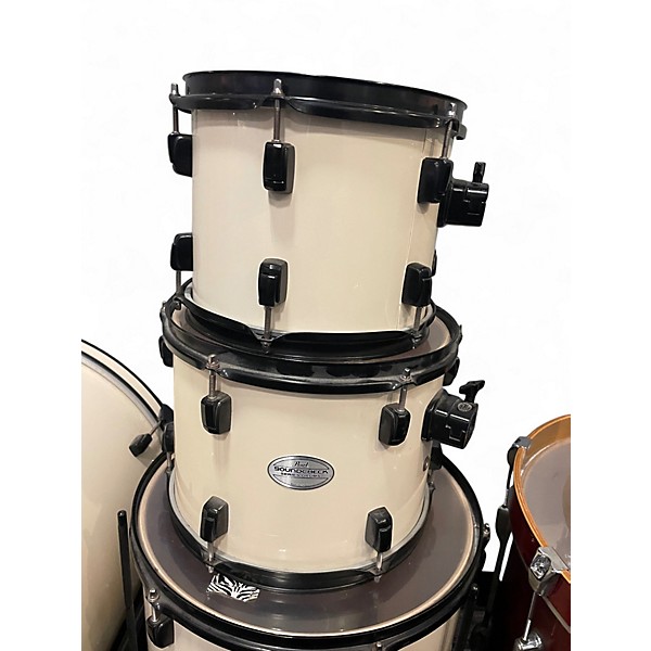 Used Pearl 4 Piece Soundcheck White Drum Kit